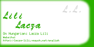 lili lacza business card